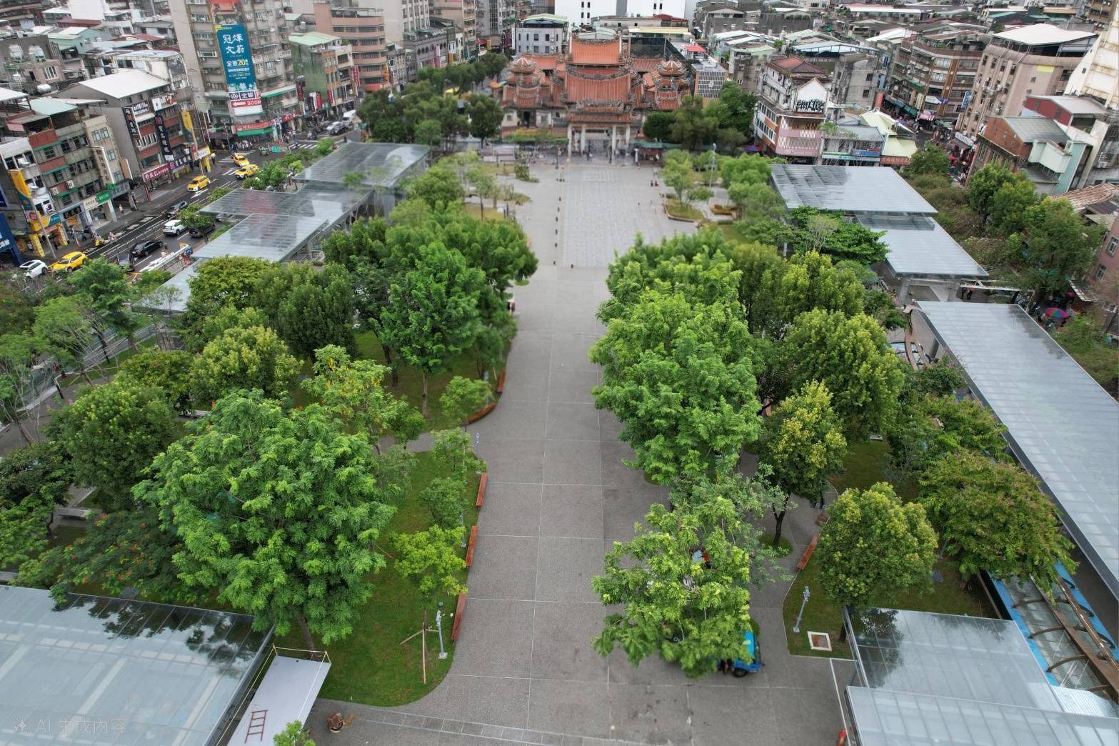 圖1. 重新開展通往龍山寺清晰中軸視線的艋舺公園